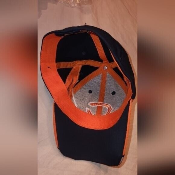 Reebok NFL Authentic Sideline Chicago Bears Baseball Cap Blue Orange preowned - Picture 10 of 13